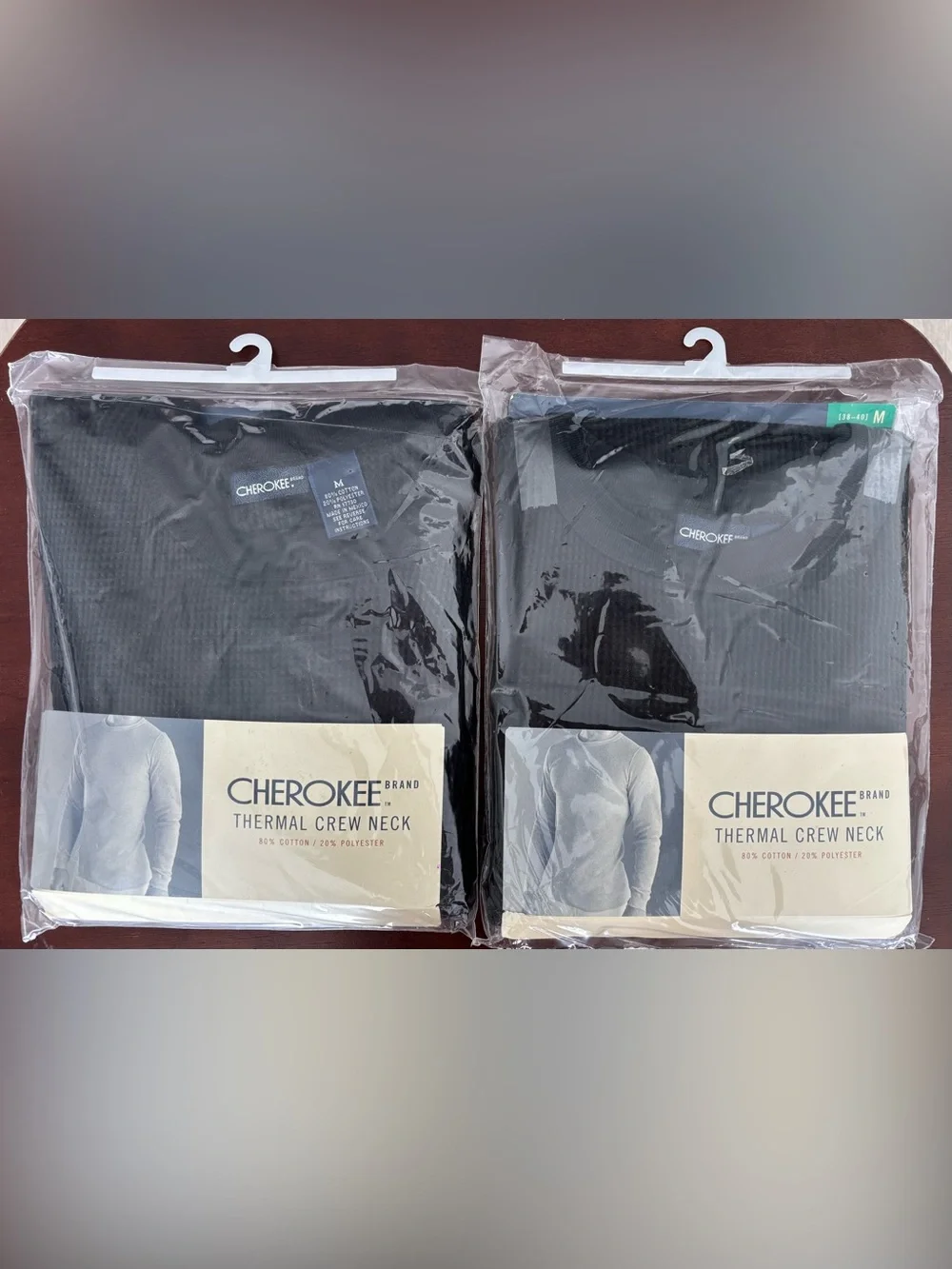 Cherokee Men's Long Sleeve Thermal Crew Neck Shirt Size Medium Lot of 2